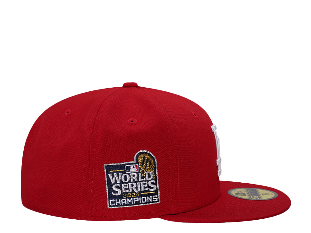 New Era Los Angeles Dodgers World Series 2024 Champions Red Edition 59Fifty Fitted Cap
