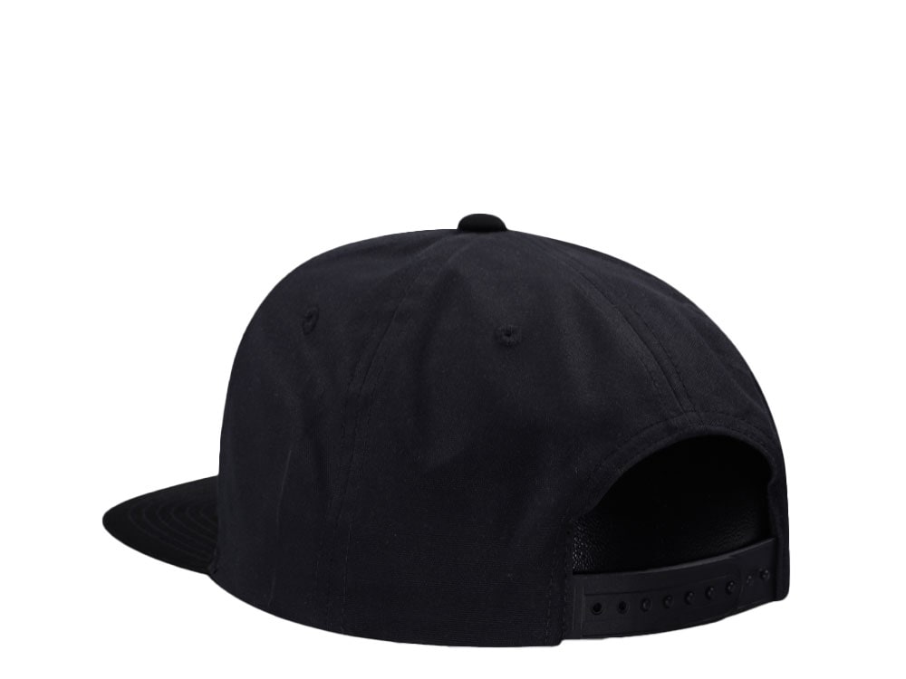 Brixton Supply Logo Black on Black Snapback Cap