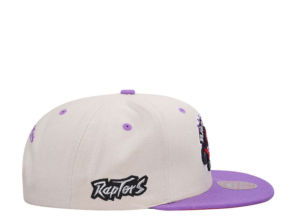 Mitchell & Ness Toronto Raptors Sail Off White Two Tone Snapback Cap