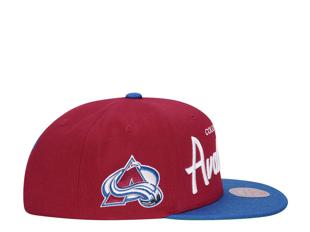 Mitchell & Ness Colorado Avalanche Vintage Script Snapback Cap