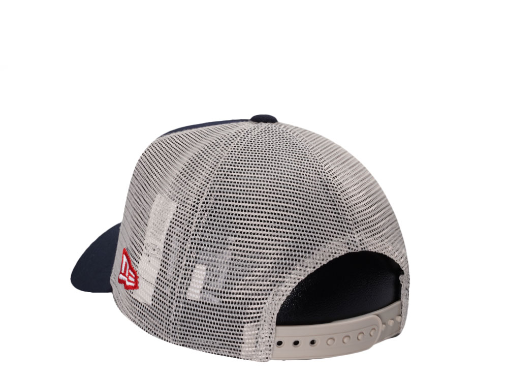 New Era Boston Red Sox Vintage Script Navy Trucker Edition 9Forty A Frame Snapback Cap