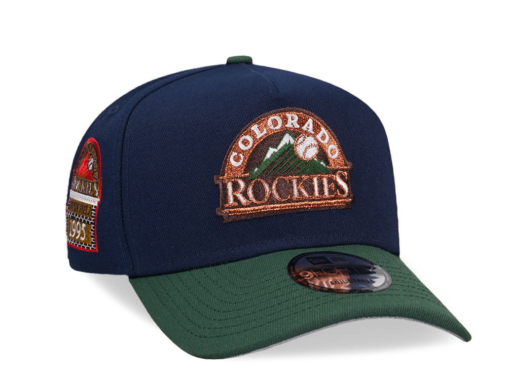 New Era Colorado Rockies Coors Field 1995 Ocean Copper Two Tone Edition 9Forty A Frame Snapback Cap