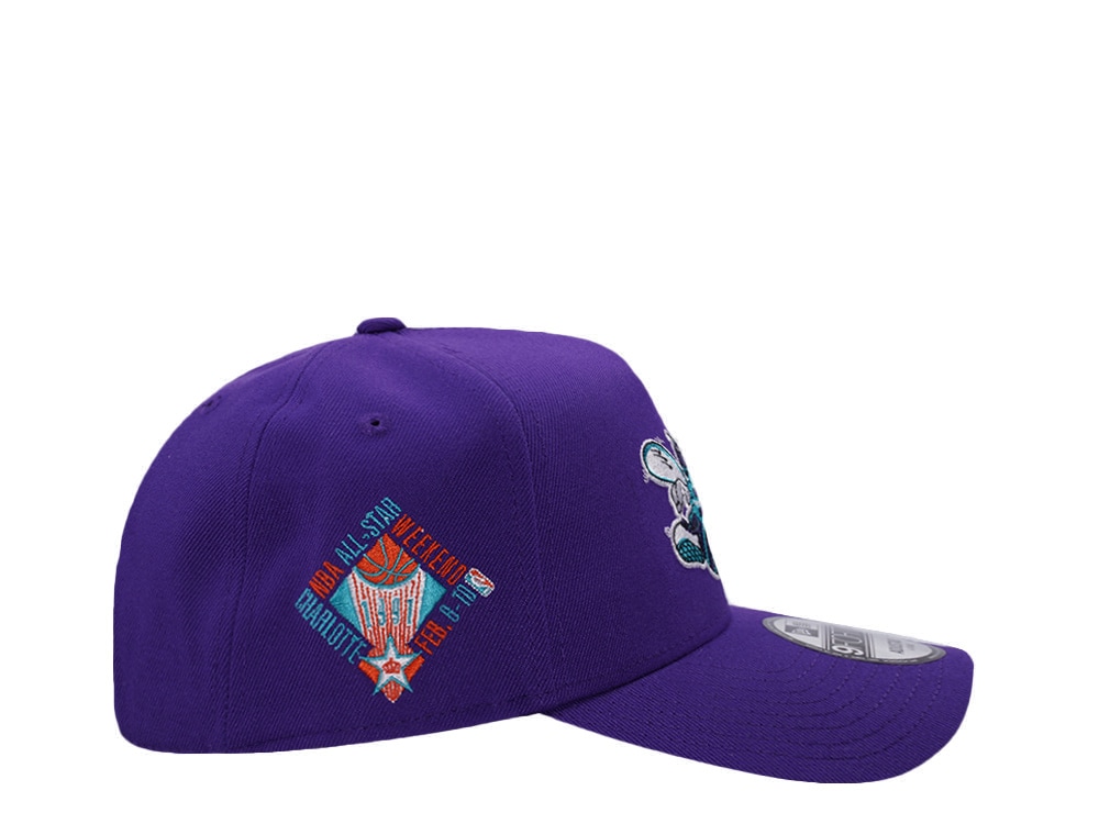 New Era Charlotte Hornets All Star Game 1991 Purple Prime Edition 9Forty A Frame Snapback Cap