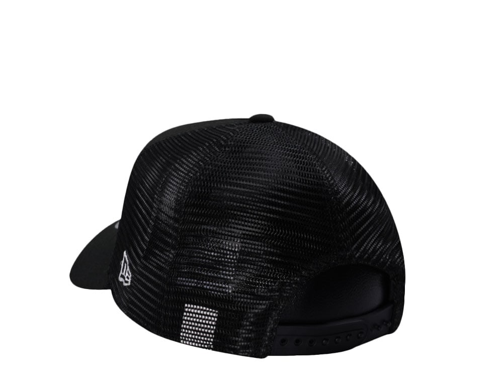 New Era New York Yankees Mini Logo Black Prime Edition 9Forty A Frame Trucker Snapback Cap