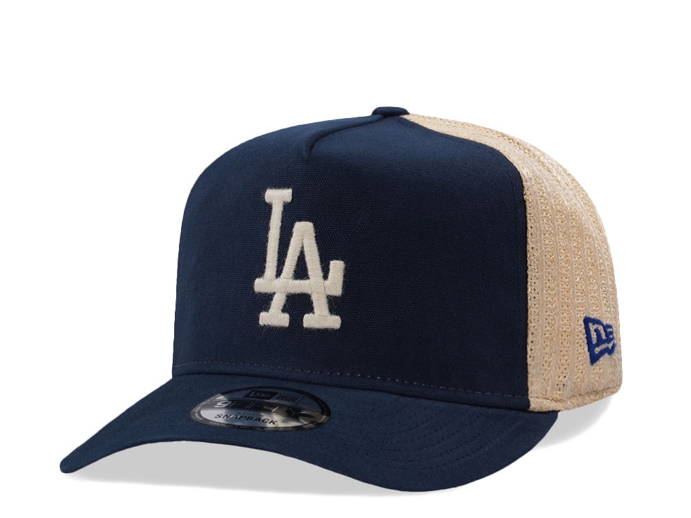New Era Los Angeles Dodgers Grained Blue Edition 9Fifty Trucker A Frame Snapback Cap