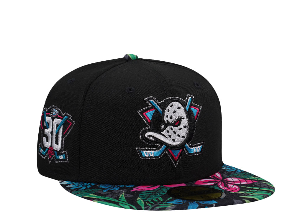 New Era Anaheim Ducks 10th Anniversary Floral Two Tone Edition 59Fifty Fitted Cap