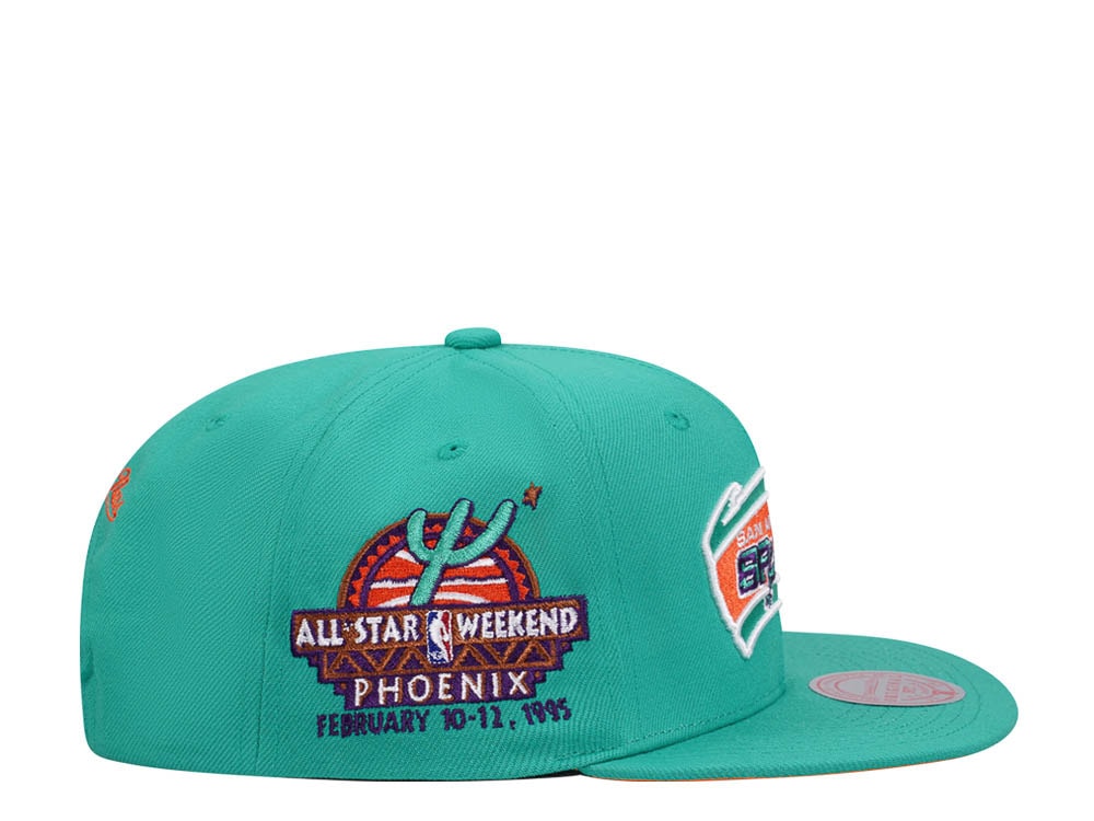 Mitchell & Ness San Antonio Spurs Desert Green Hardwood Classic All Star Weekend Snapback Cap