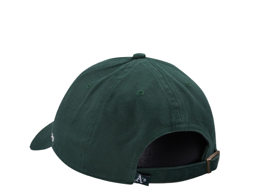 47Brand Oakland Athletics Dark Green Script Clean Up Strapback Cap