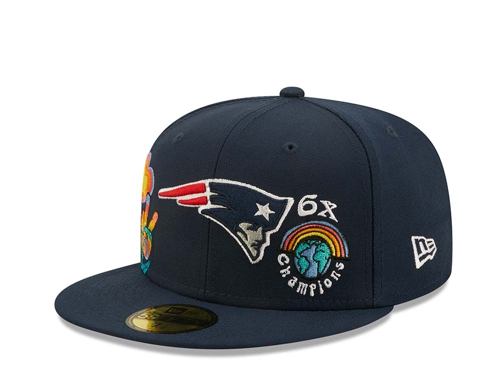 New Era New England Patriots 6x Champions - Navy Groovy Edition 59Fifty Fitted Cap