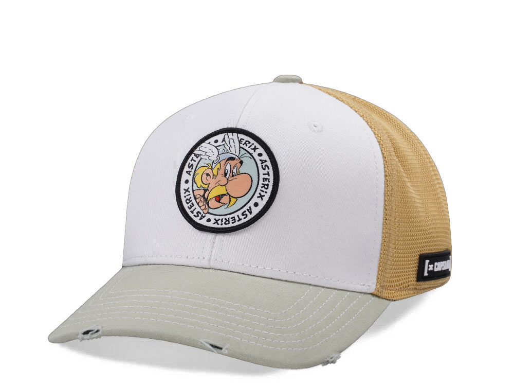 Capslab Asterix White Trucker Snapback Cap