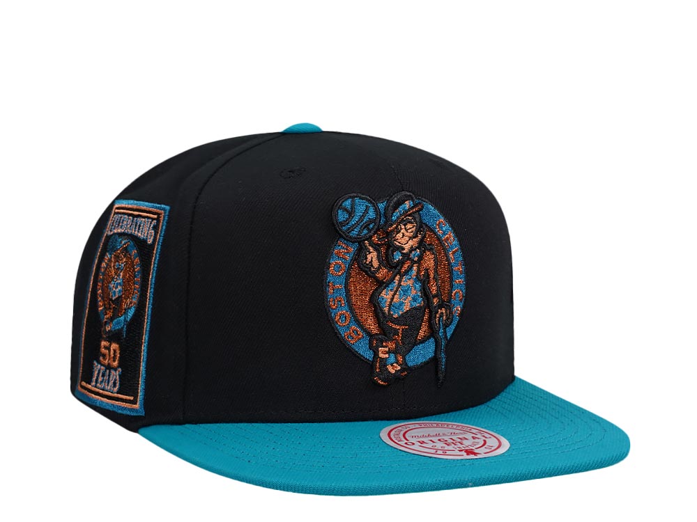 Mitchell & Ness Boston Celtics 50th Anniversary Make Cents Black Two Tone Edition Snapback Cap