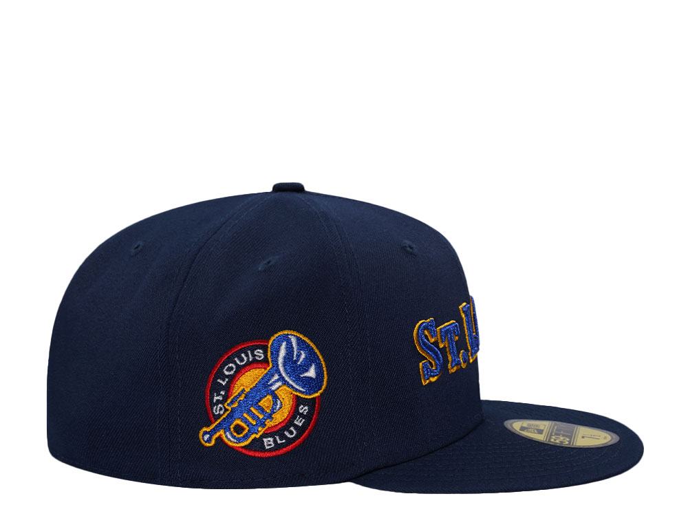 New Era St. Louis Blues Script Metallic Prime Edition 59Fifty Fitted Cap