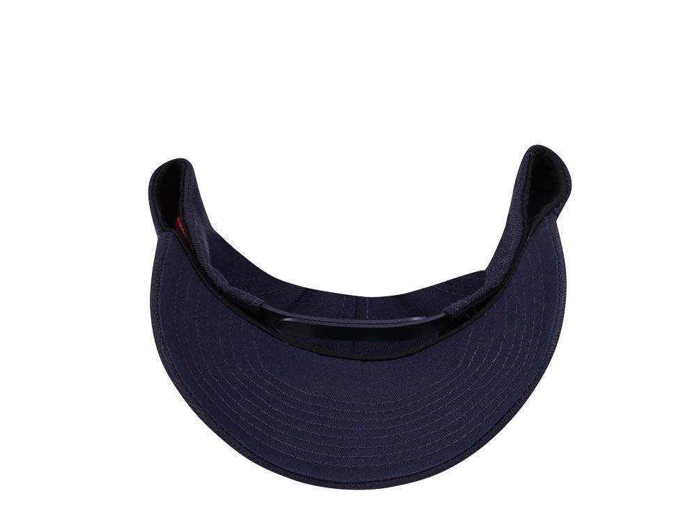 American Needle Edmonton Oilers Navy Stadium Curved Snapback Cap