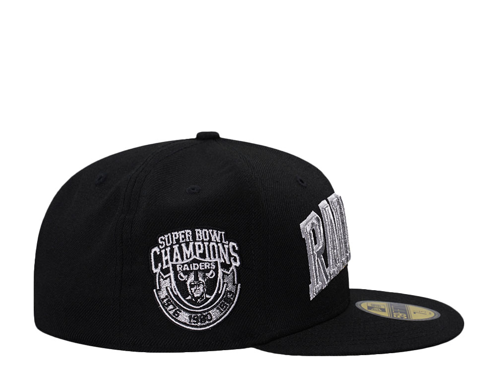 New Era Las Vegas Raiders Super Bowl Champions Black Wool Edition 59Fifty Fitted Cap