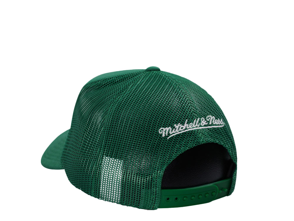Mitchell & Ness Boston Celtics Green Trucker Adjustable Fit Snapback Cap