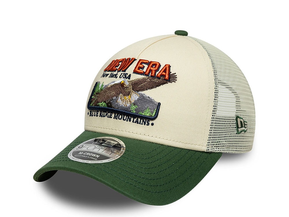 New Era Graphic Stone Two Tone Edition 9Forty M Crown A Frame Trucker Snapback Cap