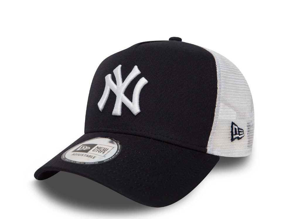 New Era New York Yankees Navy and White A Frame Trucker Snapback Cap