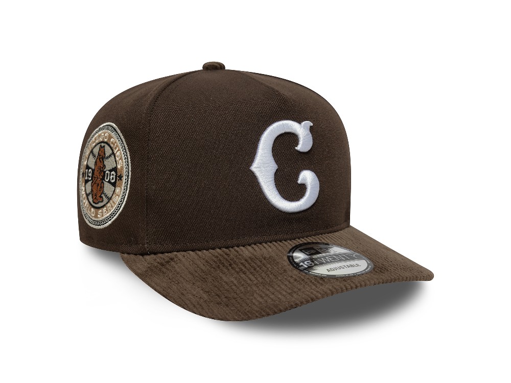 New Era Chicago Cubs Cooperstown Brown Cord Visor 19Twenty Snapback Cap