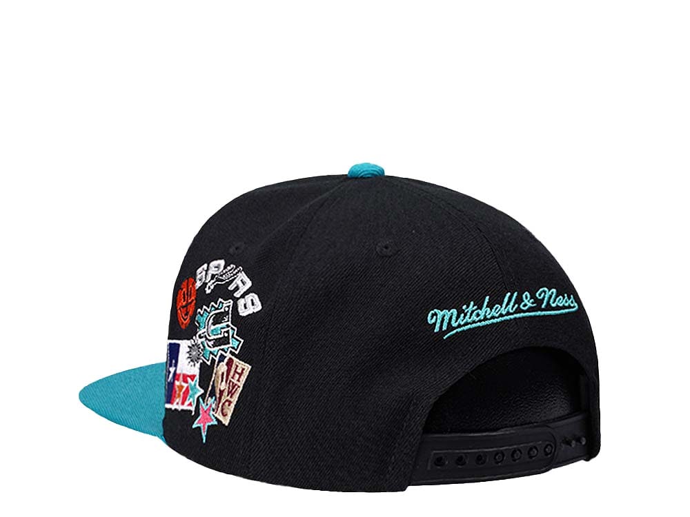Mitchell & Ness San Antonio Spurs Patch Overload Hardwood Classic Snapback Cap