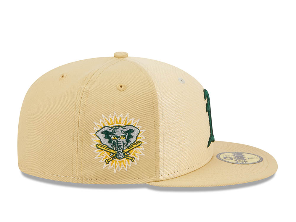 New Era Oakland Athletics Raffia Front Vegas Gold Edition 59Fifty Fitted Cap
