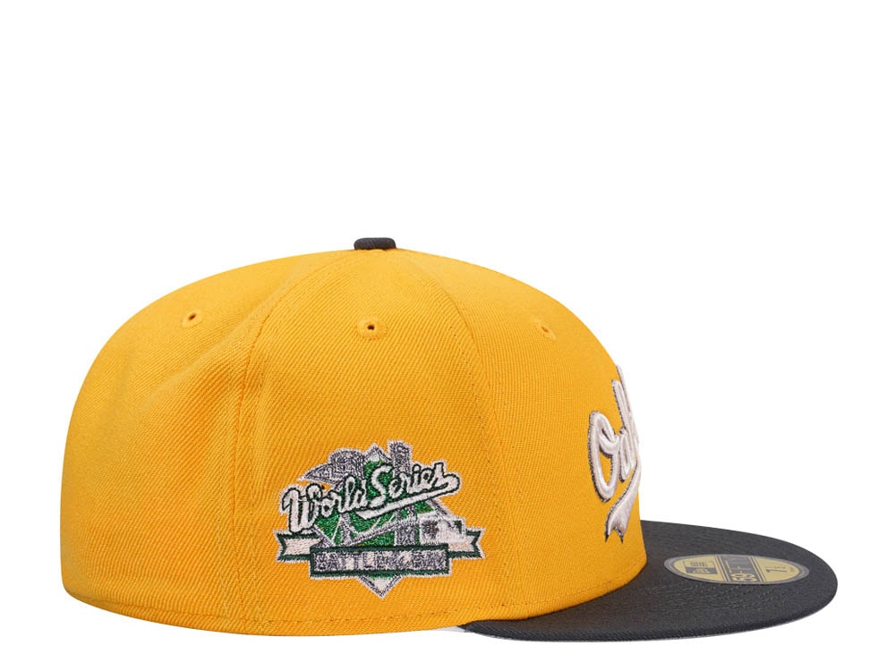 New Era Oakland Athletics World Series 1989 Misty Gold Two Tone Edition 59Fifty Fitted Cap