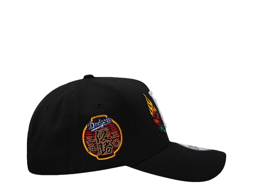 New Era Los Angeles Dodgers World Series Champions 2025 Fire Rose Black Prime Edition 9Forty A Frame Snapback Cap