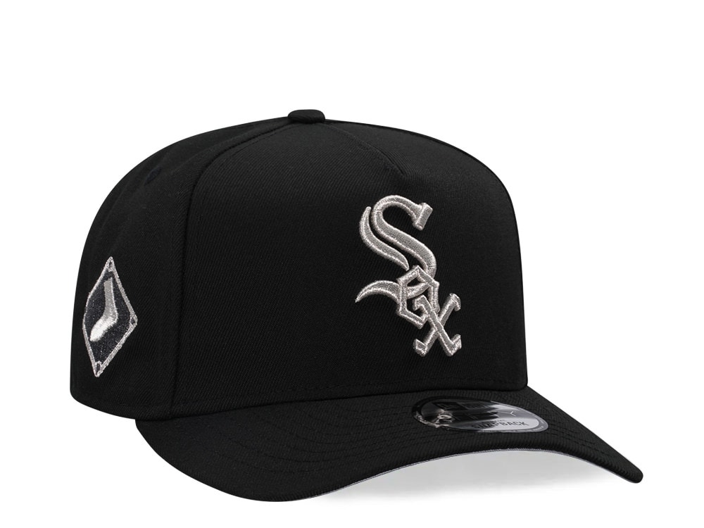 New Era Chicago White Sox Black Metallic Classic 9Fifty A Frame Snapback Cap