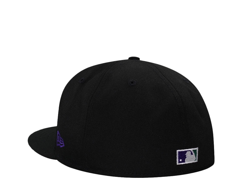 New Era Colorado Rockies Coors Field Black Throwback Edition 59Fifty Fitted Cap