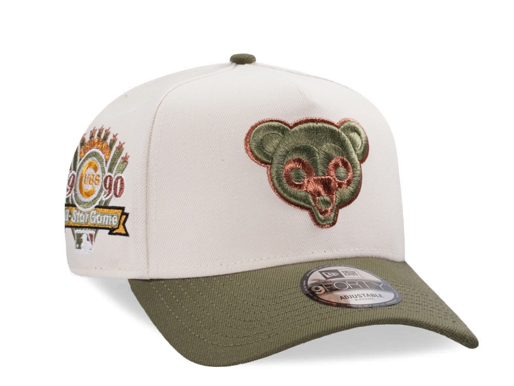 New Era Chicago Cubs All Star Game 1990 Cream Two Tone Edition 9Forty A Frame Snapback Cap
