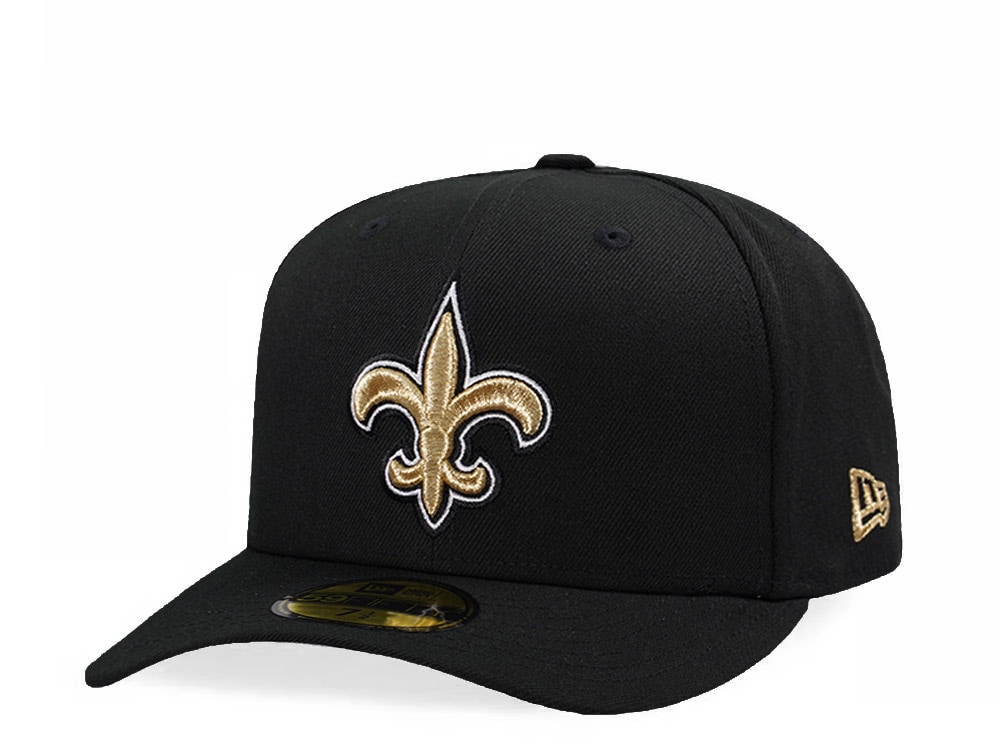 New Era New Orleans Saints Black Classic Edition Pre Curved 59Fifty Fitted Cap