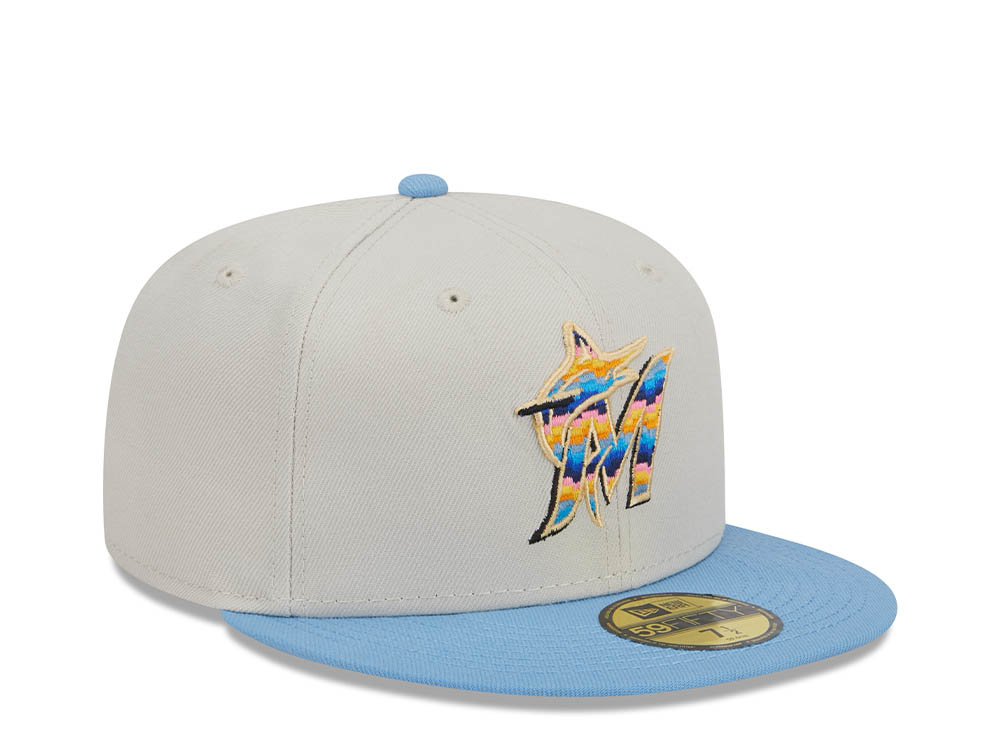 New Era Miami Marlins Beachfront Stone Two Tone Edition 59Fifty Fitted Cap
