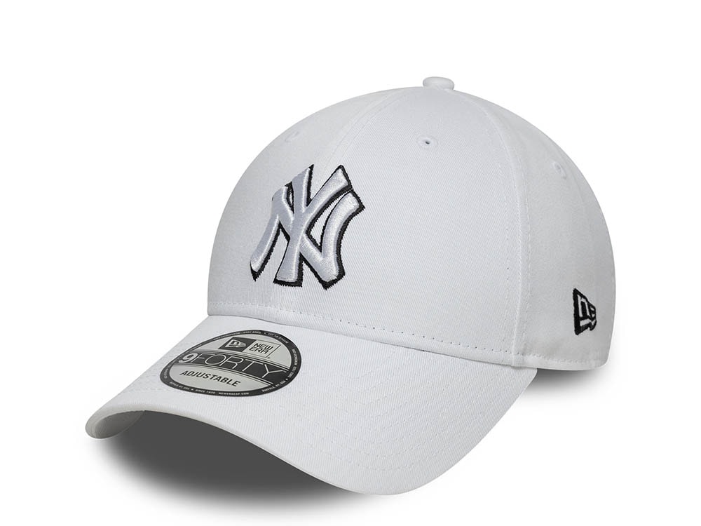 New Era New York Yankees Outline White 9Forty Strapback Cap