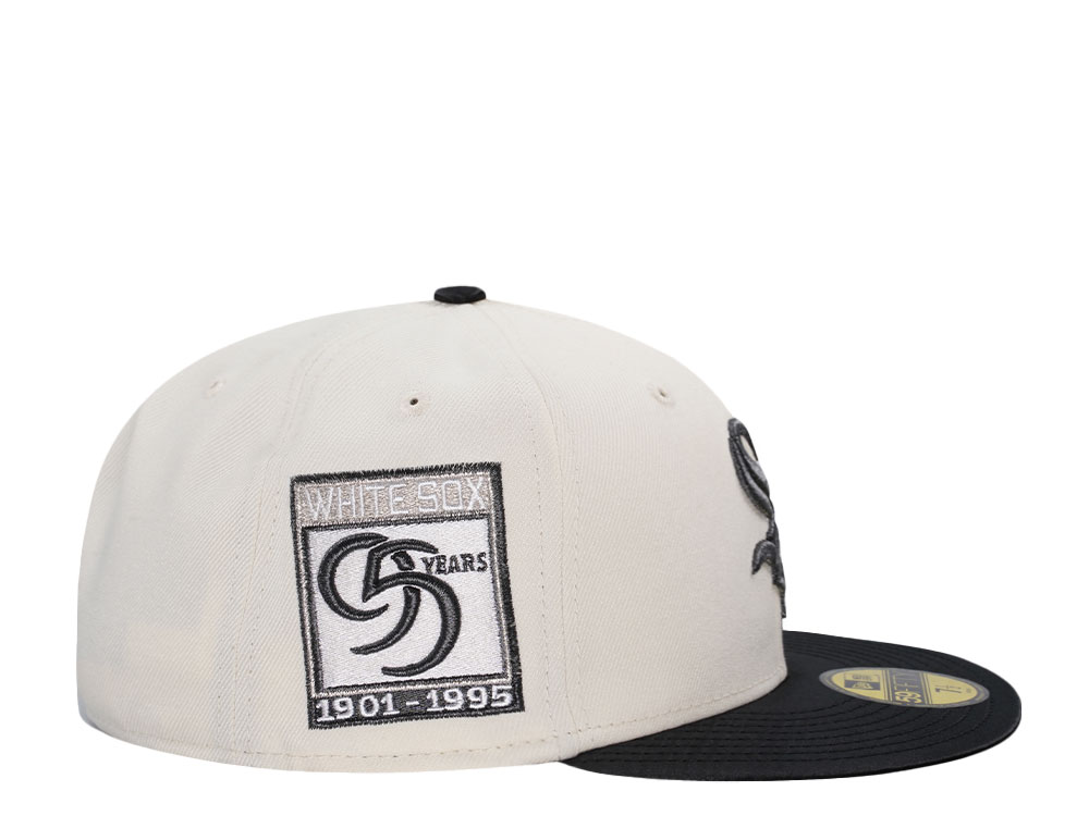 New Era Chicago White Sox 59 Years Chrome Satin Brim Two Tone Edition 59Fifty Fitted Cap