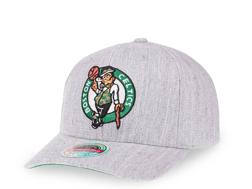Mitchell & Ness Boston Celtics Heather Gray Red Line Flex Snapback Cap