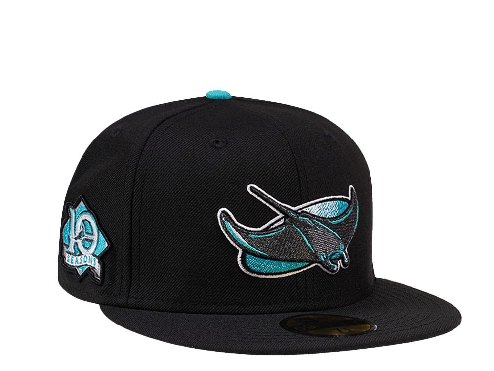 New Era Tampa Bay Rays 10 Seasons Black Pearl  Edition 59Fifty Fitted Cap