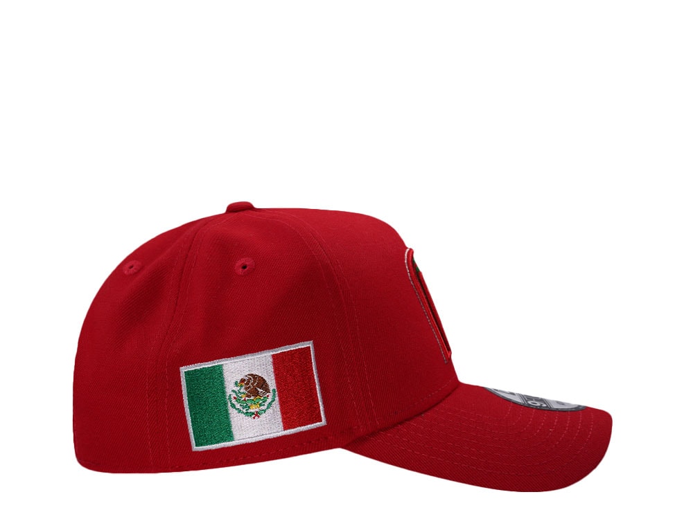New Era Mexico World Baseball Classic Mexico Scarlet Edition 9Forty A Frame Snapback Cap