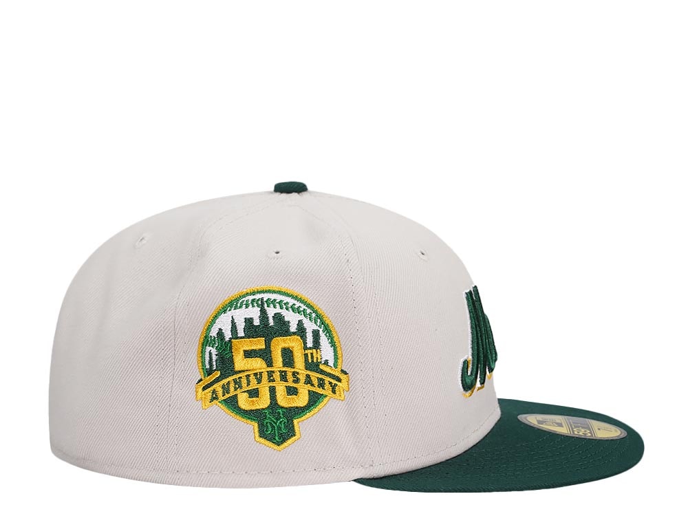 New Era New York Mets 50th Anniversary Stone Field Green Two Tone Edition 59Fifty Fitted Cap