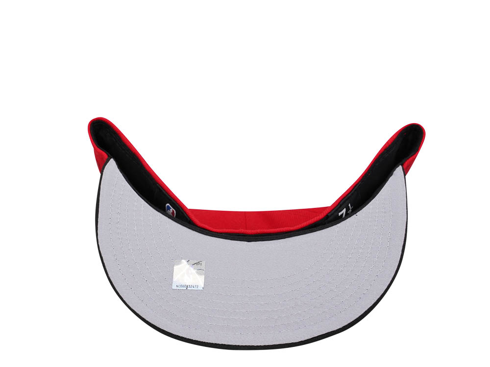 New Era Atlanta Hawks Chrome Black Red Two Tone Edition 59Fifty Fitted Cap