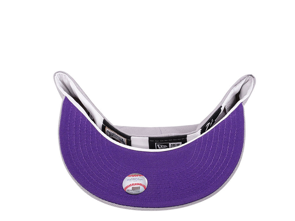 New Era Tampa Bay Rays 10 Seasons Gray and Purple Edition 59Fifty Fitted Cap