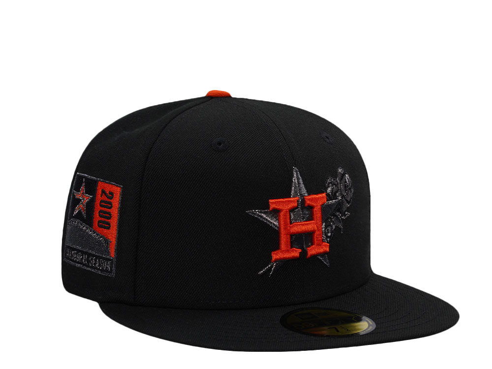 New Era Houston Astros Inaugural Season 2000 Black Rose Prime Edition 59Fifty Fitted Cap