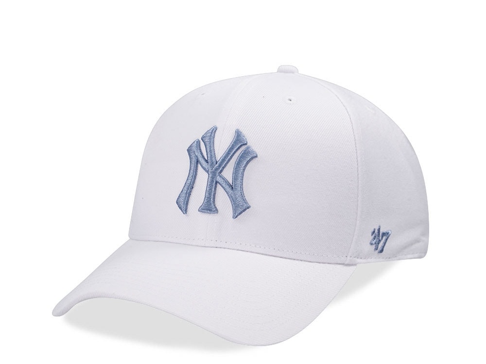 47Brand New York Yankees White MVP Snapback Cap
