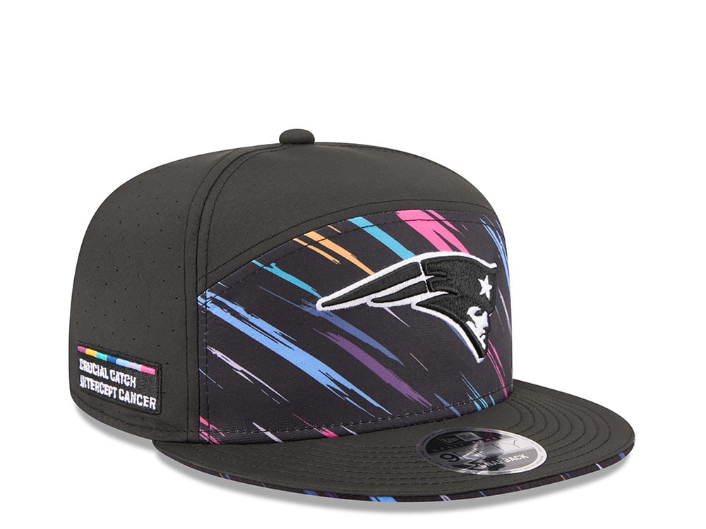 New Era New England Patriots Crucial Catch 2026 Black Edition 9Fifty Split Panel Snapback Cap