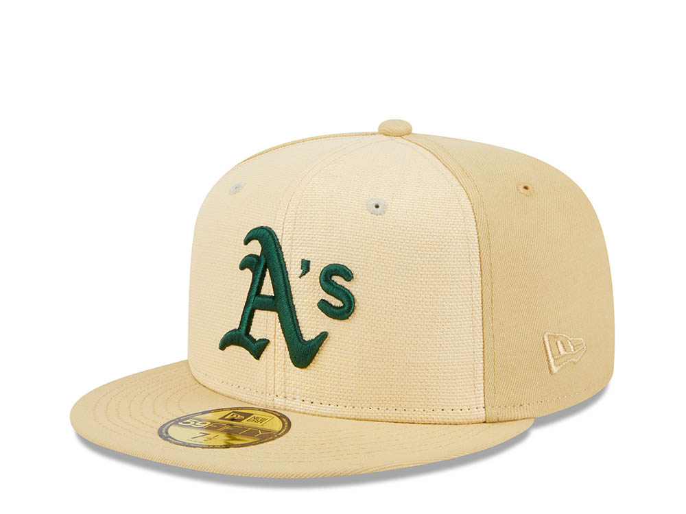 New Era Oakland Athletics Raffia Front Vegas Gold Edition 59Fifty Fitted Cap