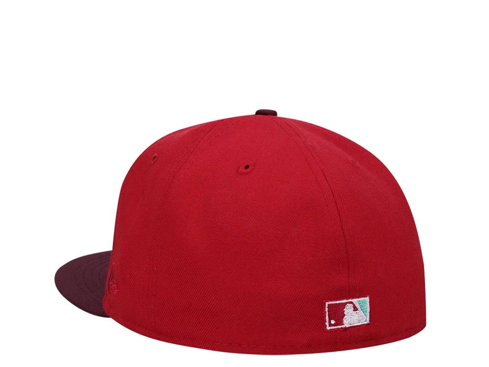 New Era Baltimore Orioles 50th Anniversary Mint Merlot Two Tone Edition 59Fifty Fitted Cap