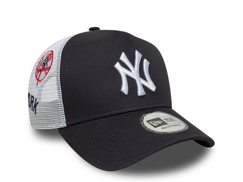New Era New York Yankees Multi Patch 9Forty A Frame Trucker Snapback Cap