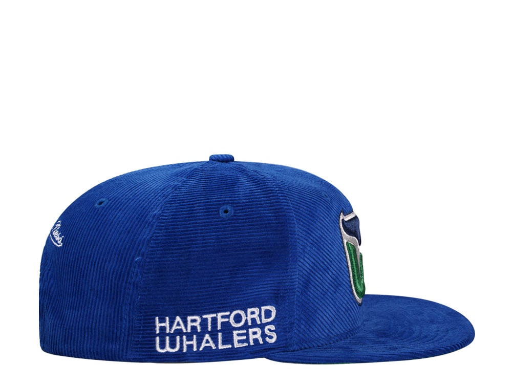 Mitchell & Ness Hartford Whalers Blue Cord Vintage Snapback Cap