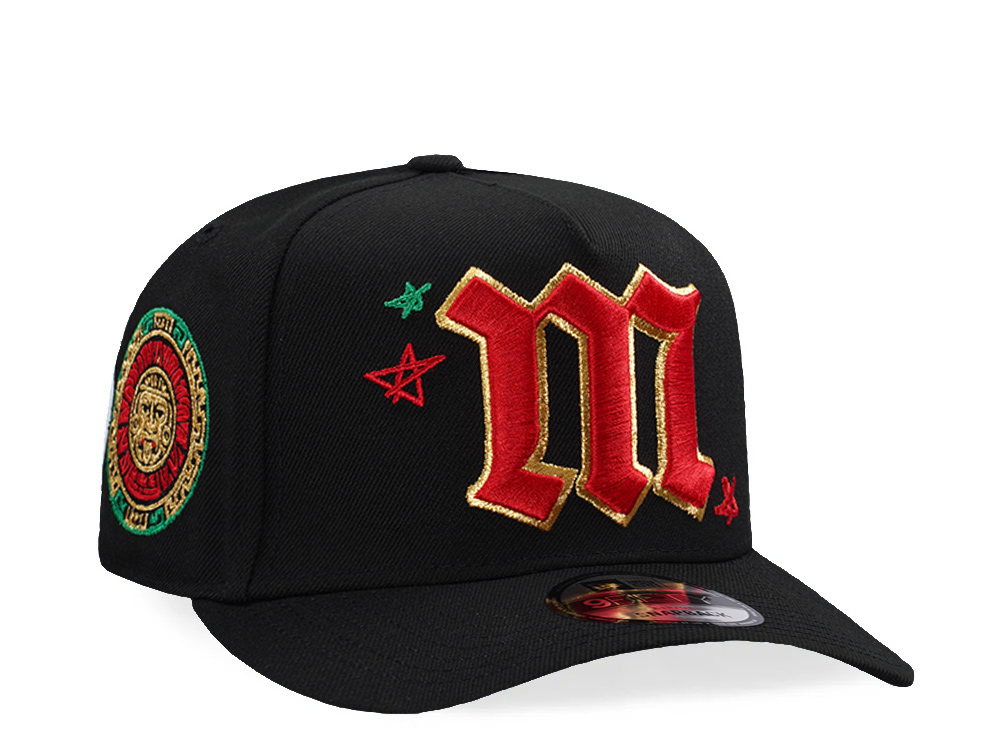New Era Mexico Black Prime Edition 9Fifty A Frame Snapback Cap