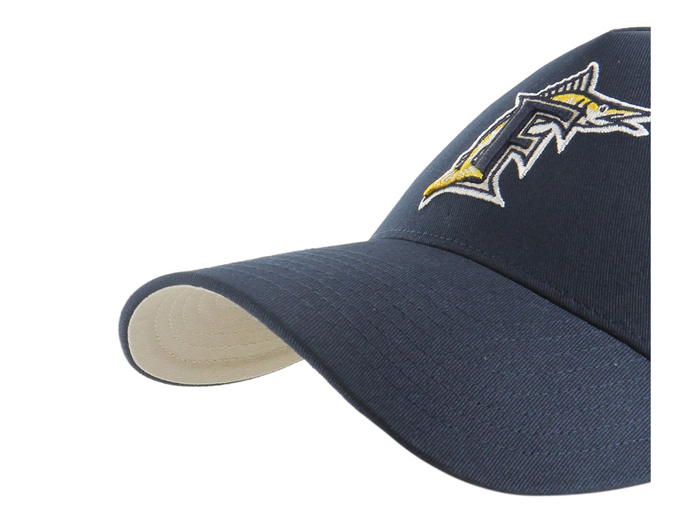 47Brand Miami Marlins Cooperstown Navy Edition MVP Snapback Cap