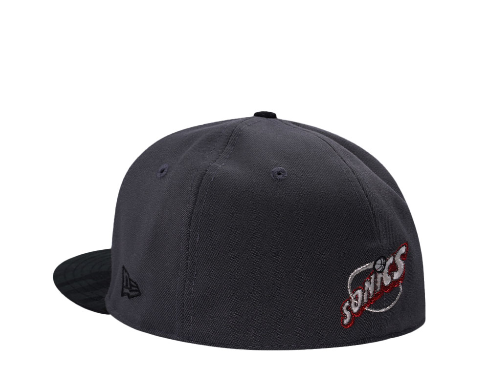 New Era Seattle SuperSonics NBA Finals 1996 Dark Gray Glow In The Dark Moon Edition 59Fifty Fitted Cap