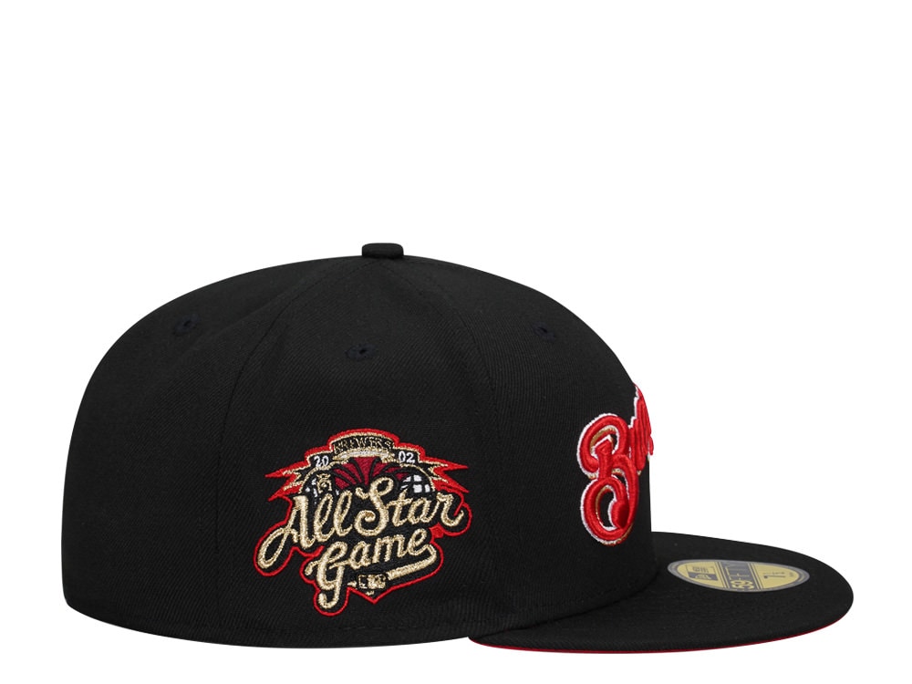 New Era Milwaukee Brewers All Star Game 2002 Black and Red Edition 59Fifty Fitted Cap
